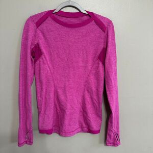 Lululemon Base Runner Long Sleeve Top Size 6 Heathered pink size 10